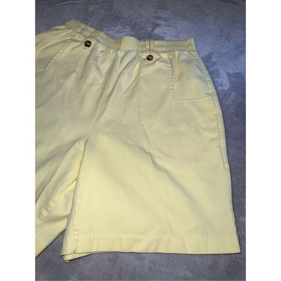 Vintage Yellow Stretch Waist Surf Style Shorts. MEDIUM - Picture 3 of 8